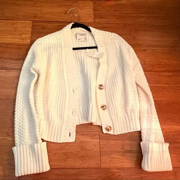 NWT Abercrombie & Fitch Cameron Seed Stitch Cardigan - Picture 2 of 3